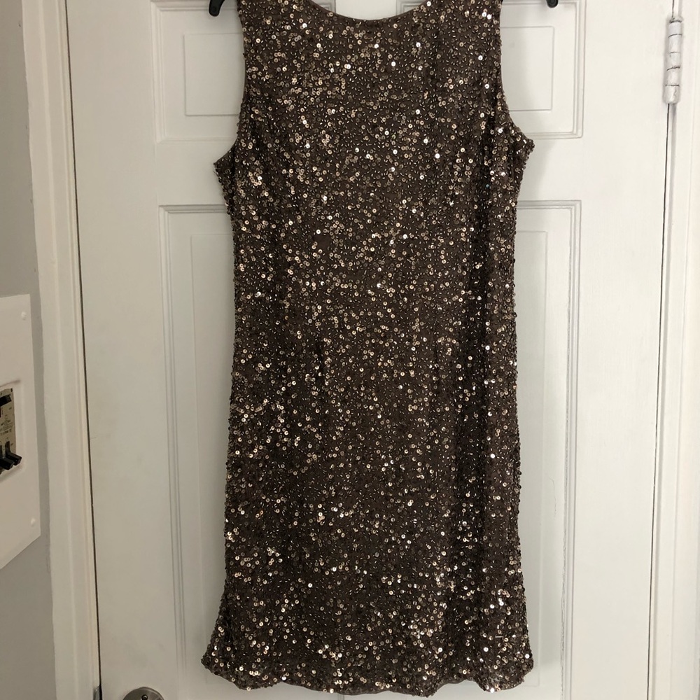 Pisarro Nights sequin cowl back dress